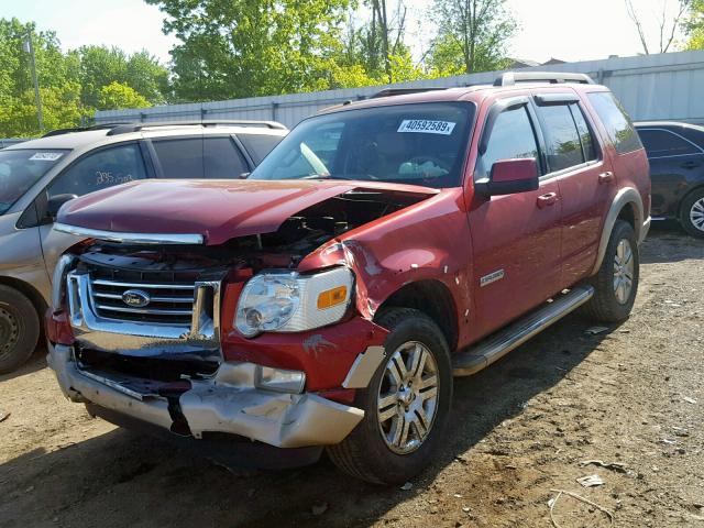 1FMEU74E68UA00643 - 2008 FORD EXPLORER E RED photo 2