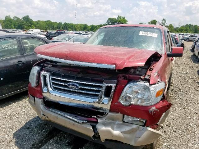 1FMEU74E68UA00643 - 2008 FORD EXPLORER E RED photo 9