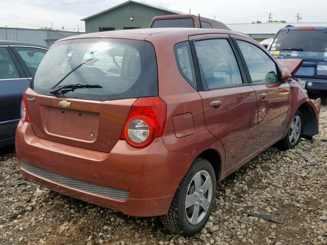 KL1TD6DE0BB215208 - 2011 CHEVROLET AVEO LS BROWN photo 4