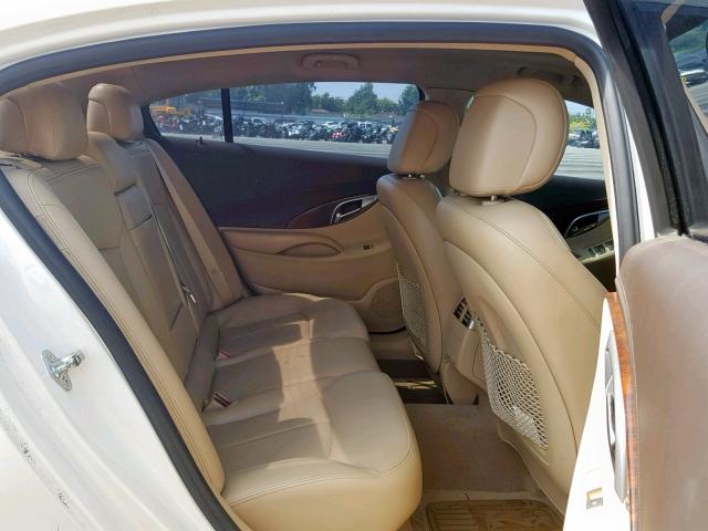 1G4GC5ED4BF220025 - 2011 BUICK LACROSSE C WHITE photo 6