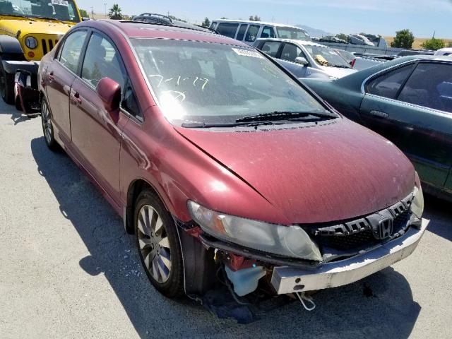 19XFA16969E012919 - 2009 HONDA CIVIC EXL BURGUNDY photo 1