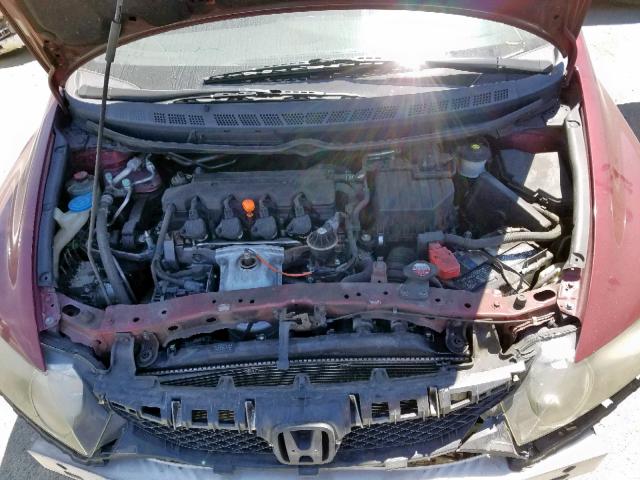 19XFA16969E012919 - 2009 HONDA CIVIC EXL BURGUNDY photo 7