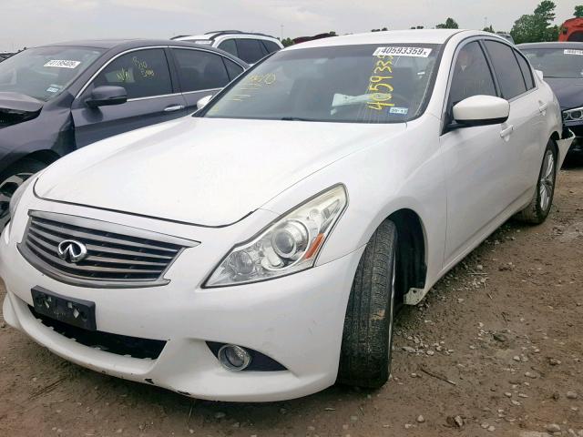 JN1CV6AP8DM302974 - 2013 INFINITI G37 BASE WHITE photo 2