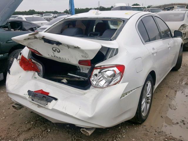 JN1CV6AP8DM302974 - 2013 INFINITI G37 BASE WHITE photo 4