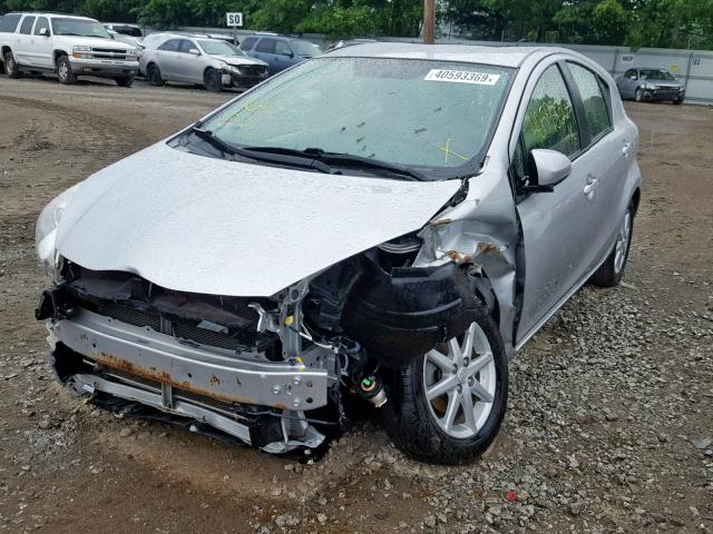 JTDKDTB30D1545864 - 2013 TOYOTA PRIUS C SILVER photo 2