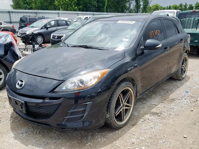 JM1BL1H53A1185209 - 2010 MAZDA 3 S BLACK photo 2