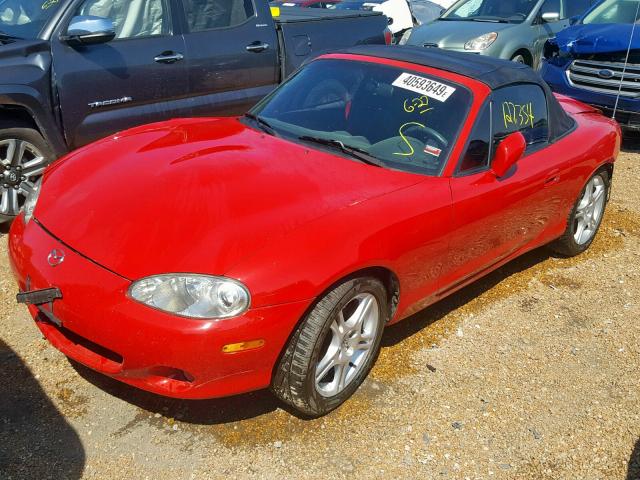 JM1NB353150413900 - 2005 MAZDA MX-5 MIATA RED photo 2