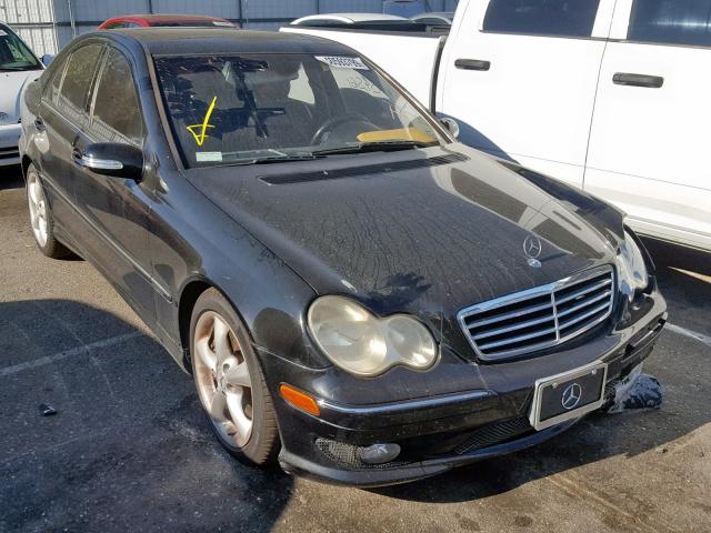 WDBRF40J55F597073 - 2005 MERCEDES-BENZ C 230K SPO BLACK photo 1