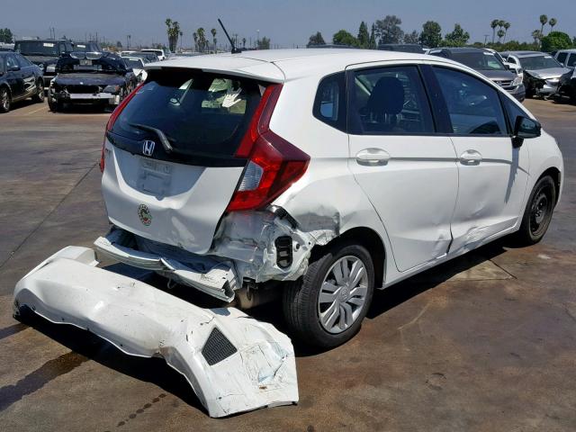 JHMGK5H59GS004244 - 2016 HONDA FIT LX WHITE photo 4