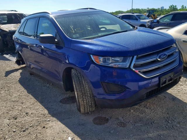 2FMTK4G80FBC18002 - 2015 FORD EDGE SE BLUE photo 1