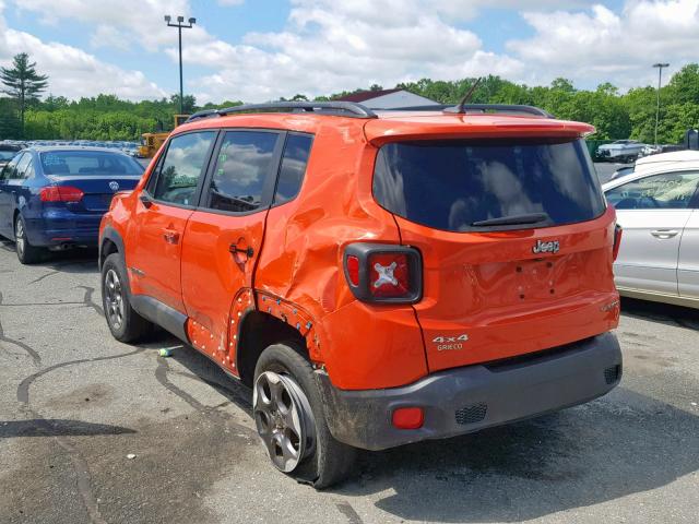 ZACCJBAT3GPD55425 - 2016 JEEP RENEGADE S ORANGE photo 3