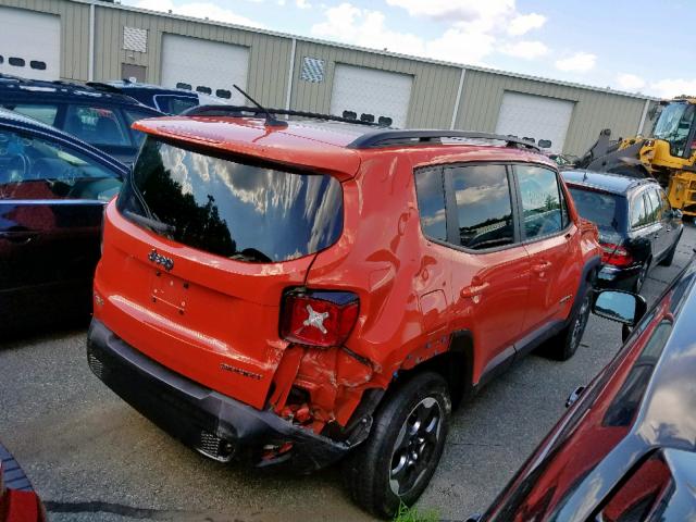 ZACCJBAT3GPD55425 - 2016 JEEP RENEGADE S ORANGE photo 4
