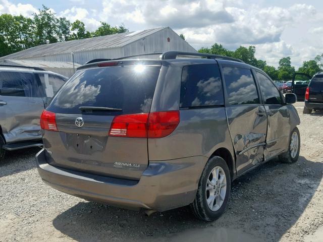 5TDZA22C34S103133 - 2004 TOYOTA SIENNA XLE GRAY photo 4