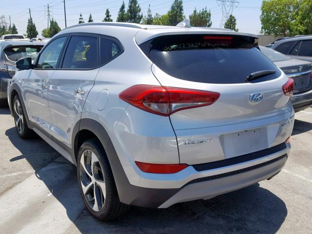 KM8J33A29HU390688 - 2017 HYUNDAI TUCSON LIM SILVER photo 3