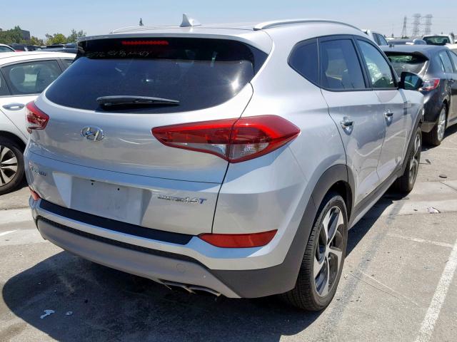 KM8J33A29HU390688 - 2017 HYUNDAI TUCSON LIM SILVER photo 4