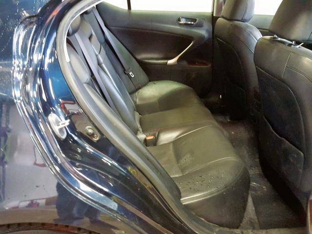 JTHCK262562005914 - 2006 LEXUS IS 250 BLUE photo 6