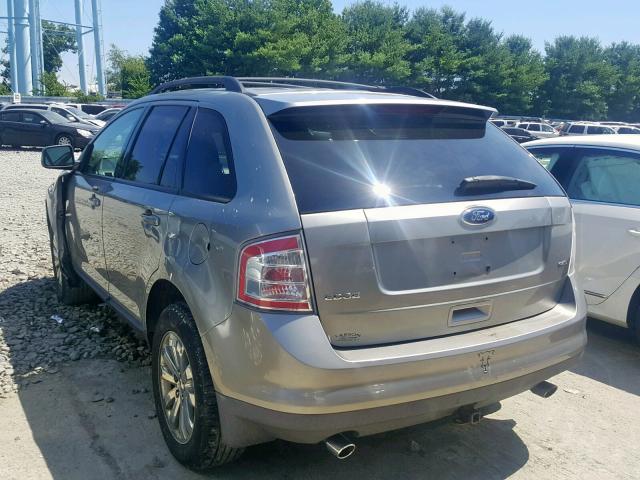 2FMDK48CX8BB33601 - 2008 FORD EDGE SEL GRAY photo 3