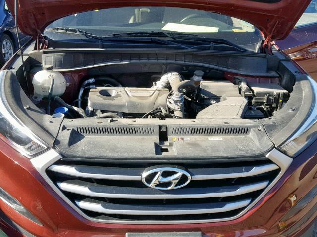 KM8J3CA27HU412123 - 2017 HYUNDAI TUCSON LIM MAROON photo 7