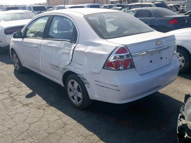 KL1TD5DEXAB073698 - 2010 CHEVROLET AVEO LS WHITE photo 3