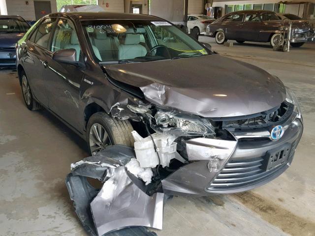 4T1BD1FK7FU166508 - 2015 TOYOTA CAMRY HYBR GRAY photo 1