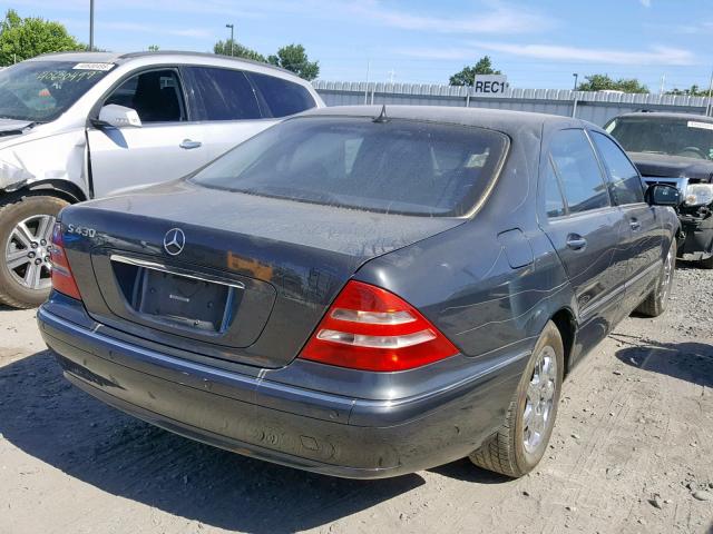 WDBNG70J42A286563 - 2002 MERCEDES-BENZ S 430 GRAY photo 4