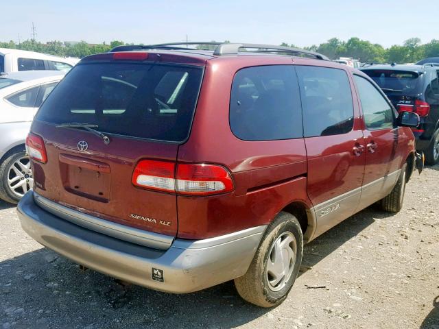 4T3ZF13C41U379051 - 2001 TOYOTA SIENNA LE MAROON photo 4