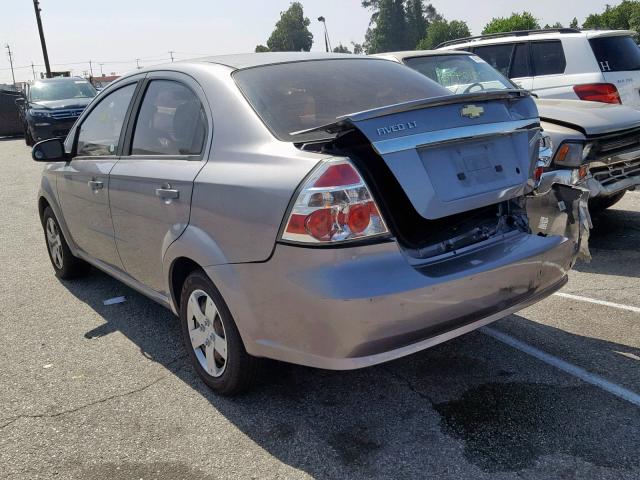 KL1TD5DE4BB234645 - 2011 CHEVROLET AVEO LS SILVER photo 3