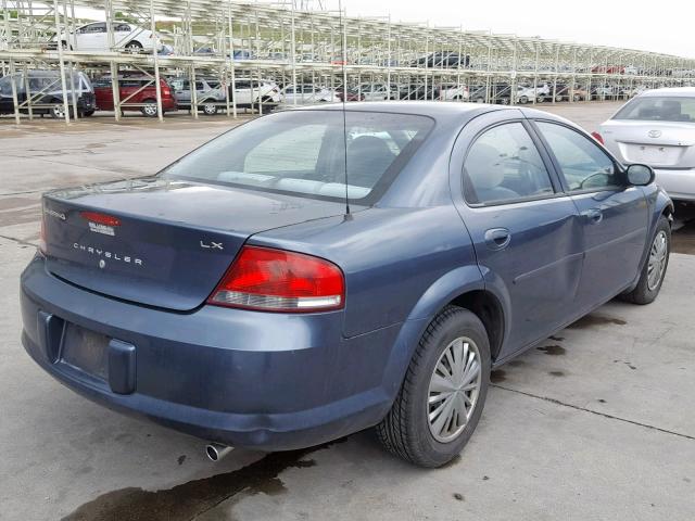 1C3EL46R32N322331 - 2002 CHRYSLER SEBRING LX BLUE photo 4