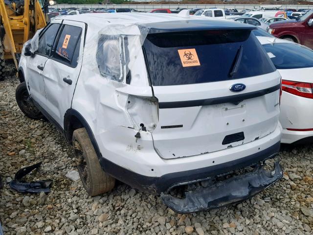 1FM5K8AR2GGB13487 - 2016 FORD EXPLORER P WHITE photo 3