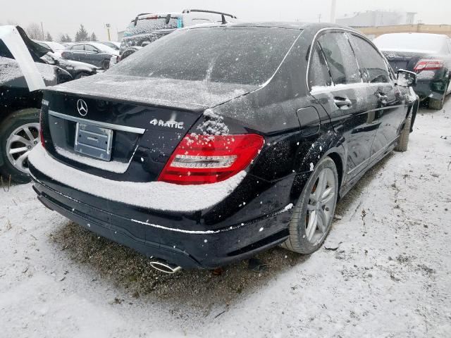 WDDGF8AB9DA877071 - 2013 MERCEDES-BENZ C 300 4MAT BLACK photo 4