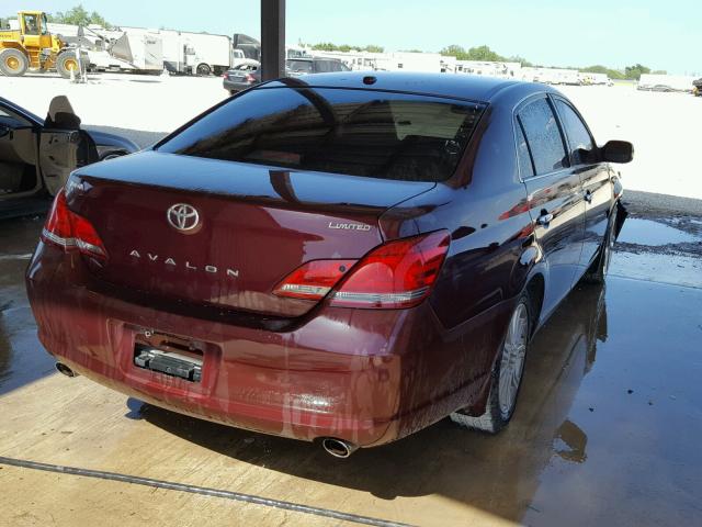 4T1BK36B29U337249 - 2009 TOYOTA AVALON XL MAROON photo 4