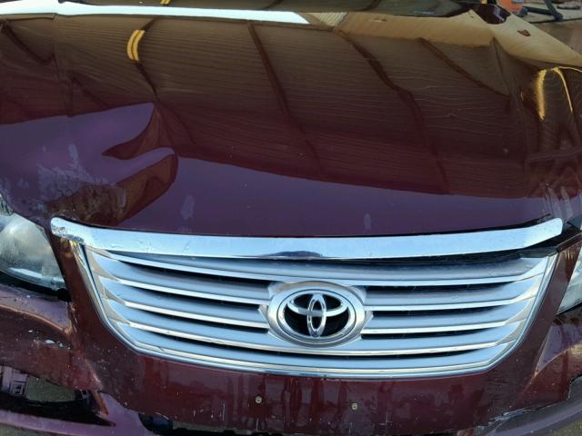 4T1BK36B29U337249 - 2009 TOYOTA AVALON XL MAROON photo 7