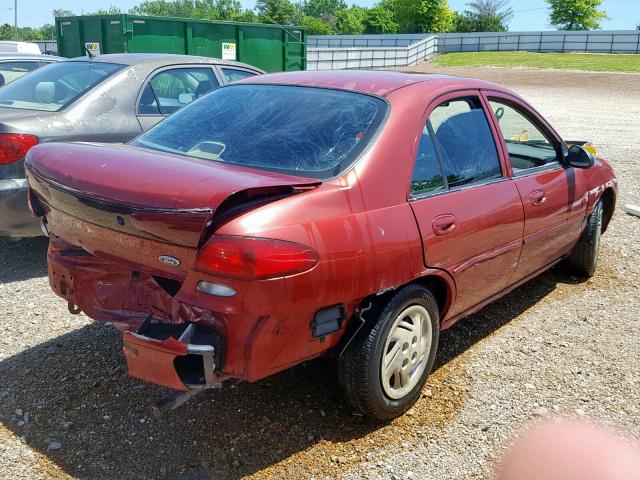 1FAFP13P5WW244940 - 1998 FORD ESCORT SE RED photo 4