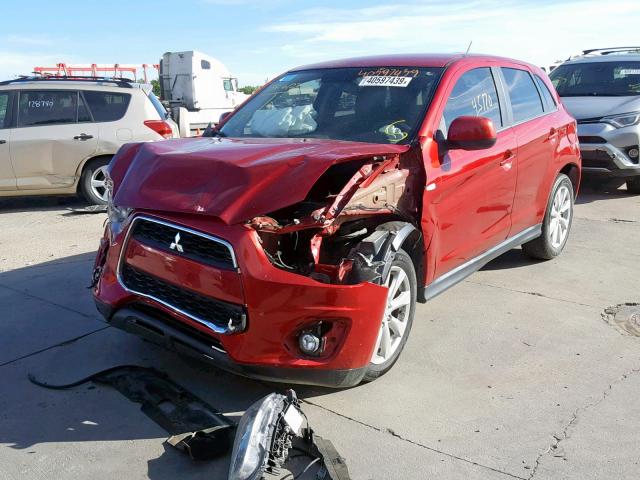 4A4AP4AU6EE020359 - 2014 MITSUBISHI OUTLANDER RED photo 2