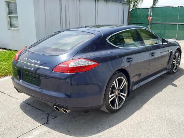 WP0AB2A75AL065495 - 2010 PORSCHE PANAMERA S BLUE photo 4