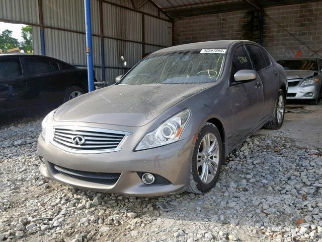 JN1CV6AP3DM303756 - 2013 INFINITI G37 BASE GRAY photo 2