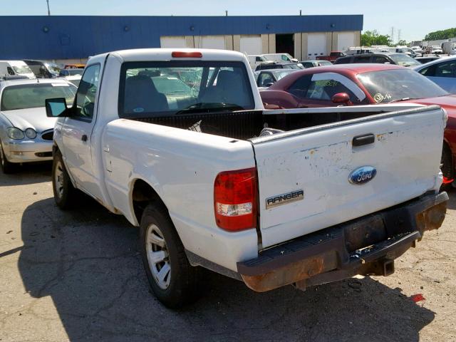 1FTYR10D59PA40077 - 2009 FORD RANGER WHITE photo 3