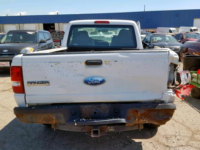 1FTYR10D59PA40077 - 2009 FORD RANGER WHITE photo 6