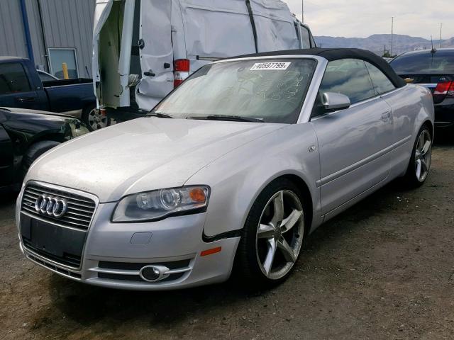 WAUDH48H47K029444 - 2007 AUDI A4 3.2 CAB SILVER photo 2