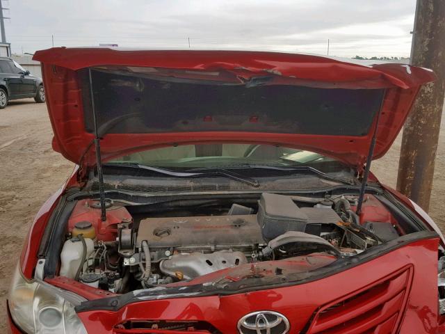 4T1BE46K67U065766 - 2007 TOYOTA CAMRY NEW RED photo 7