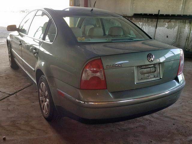 WVWPD63B12P111251 - 2002 VOLKSWAGEN PASSAT GLS GREEN photo 3