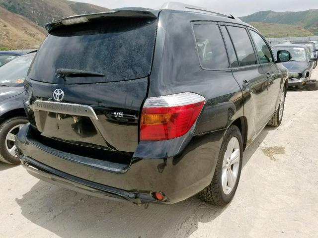 JTEDS43AX92077687 - 2009 TOYOTA HIGHLANDER BLACK photo 4