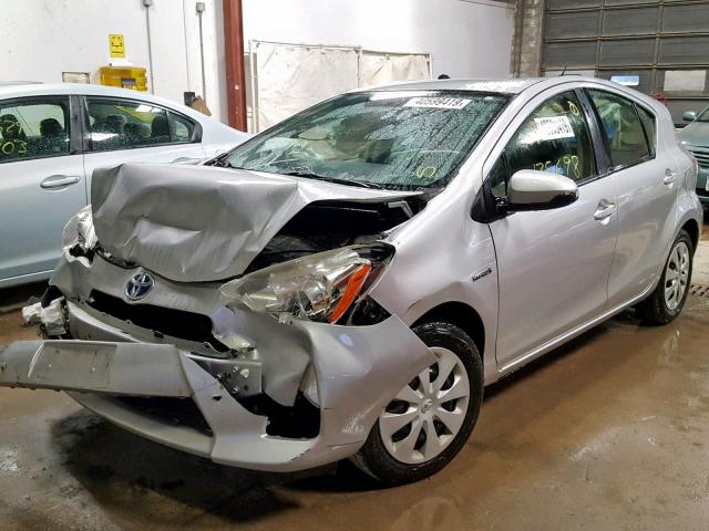 JTDKDTB39C1508939 - 2012 TOYOTA PRIUS C SILVER photo 2