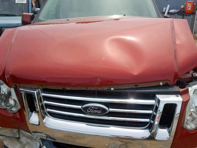 1FMEU6EE5AUA21515 - 2010 FORD EXPLORER E MAROON photo 7