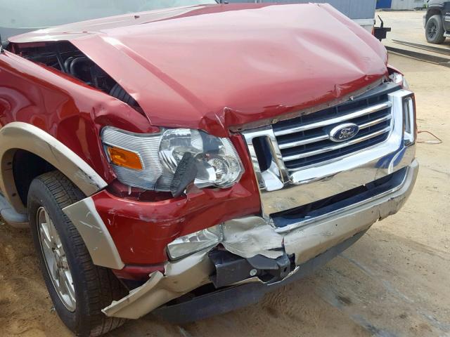 1FMEU6EE5AUA21515 - 2010 FORD EXPLORER E MAROON photo 9