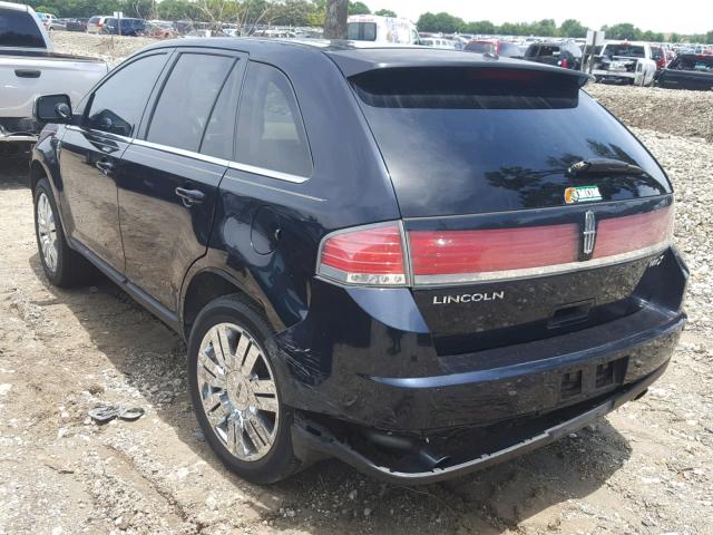 2LMDU68C78BJ14238 - 2008 LINCOLN MKX BLACK photo 3