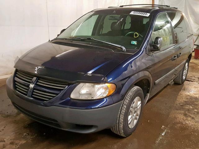 1D4GP25R36B588621 - 2006 DODGE CARAVAN SE BLUE photo 2