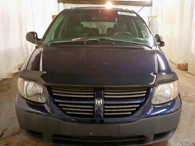 1D4GP25R36B588621 - 2006 DODGE CARAVAN SE BLUE photo 9