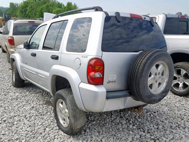 1J4GL58K72W178104 - 2002 JEEP LIBERTY LI SILVER photo 3