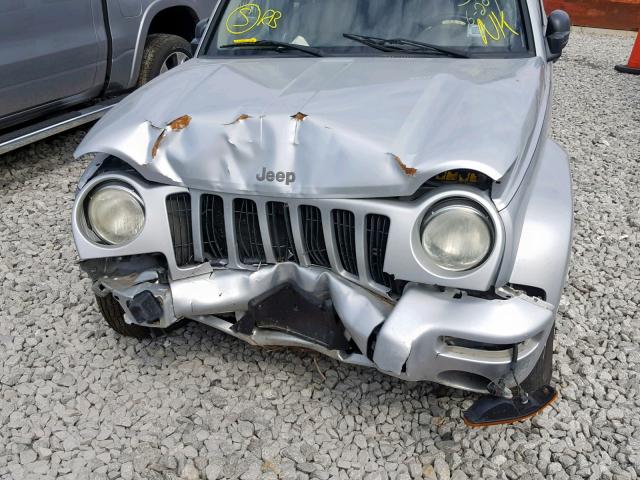 1J4GL58K72W178104 - 2002 JEEP LIBERTY LI SILVER photo 9